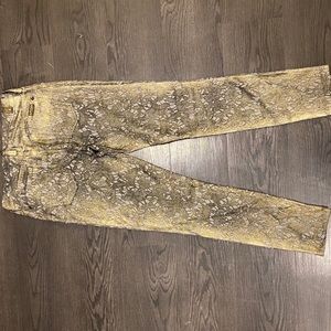 Gold with flower detail jeans